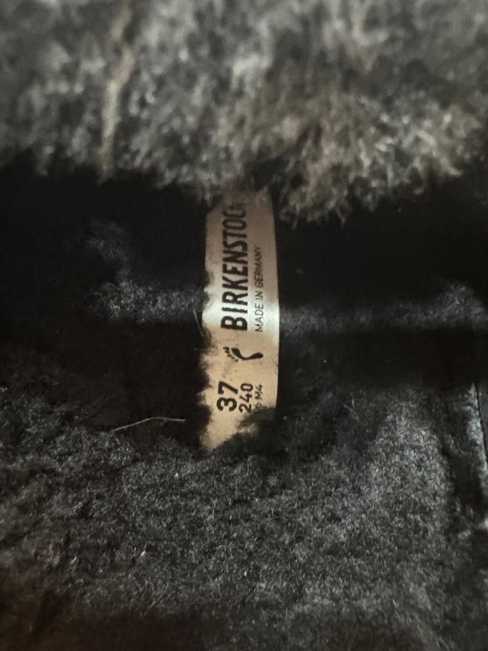 Birkenstock Shearling Fur Buckle Slippers Black EU 37 / US 6–6.5 - Picture 3 of 5